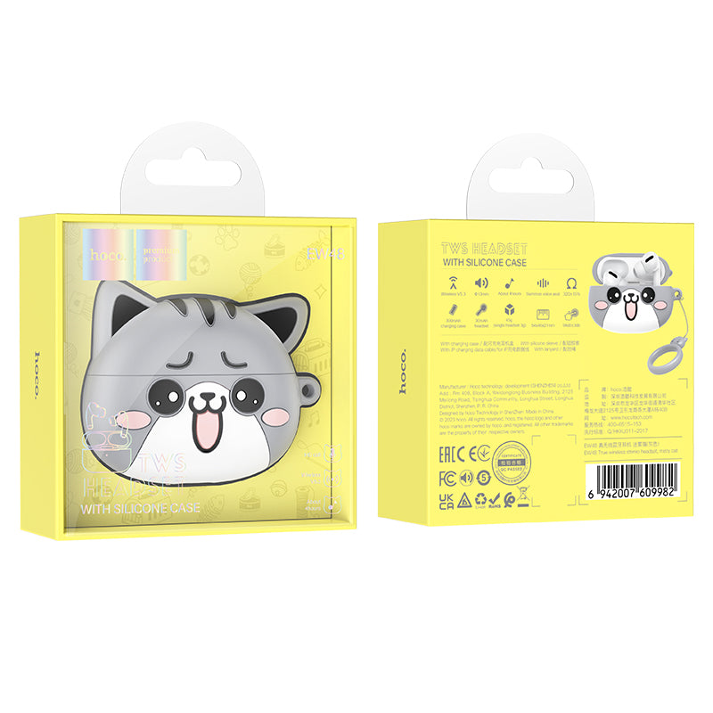 Hoco. EW48 Auriculares Inalámbricos Con Funda De Gato Sonriente