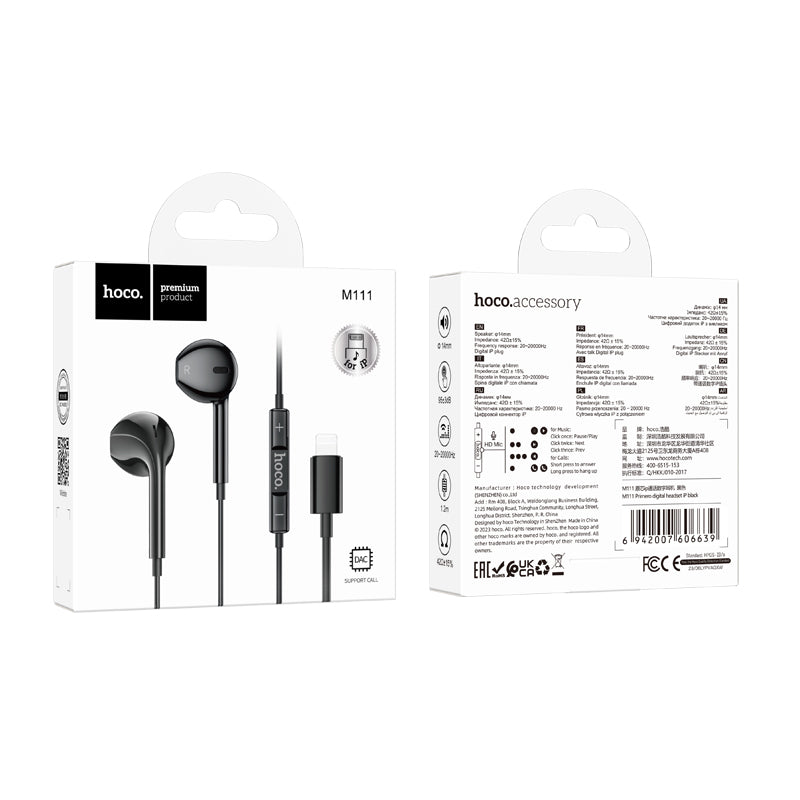 Hoco. M111 Auriculares Digital Con Entrada iPhone