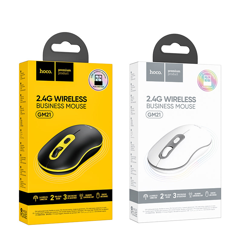 Hoco. GM21 Ratón Inalámbrico 2.4G con USB y DPI Ajustable