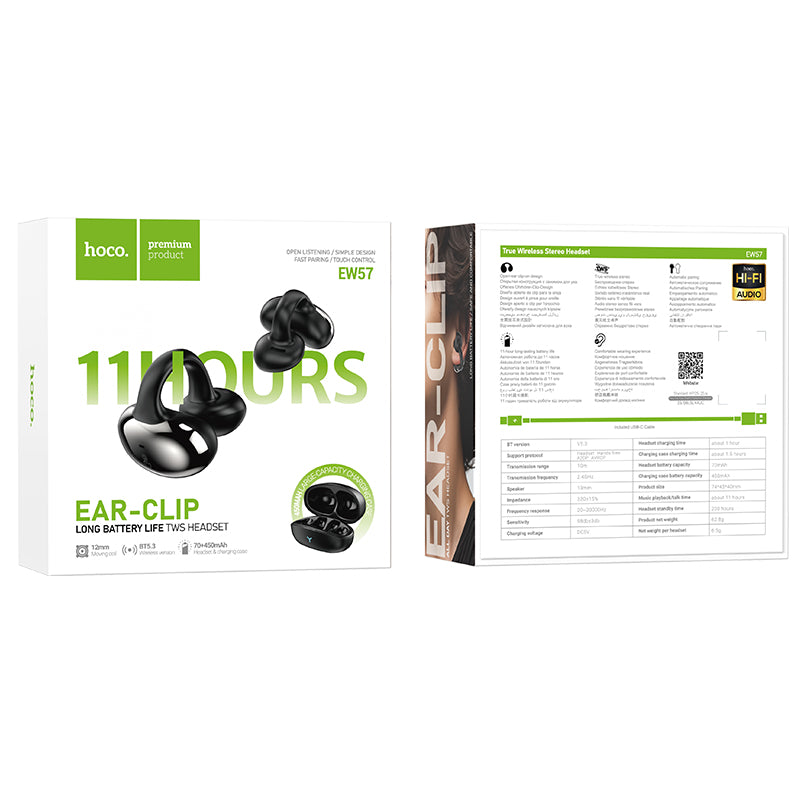 Hoco. EW57 Auriculares Inalámbricos Clip Para La Oreja