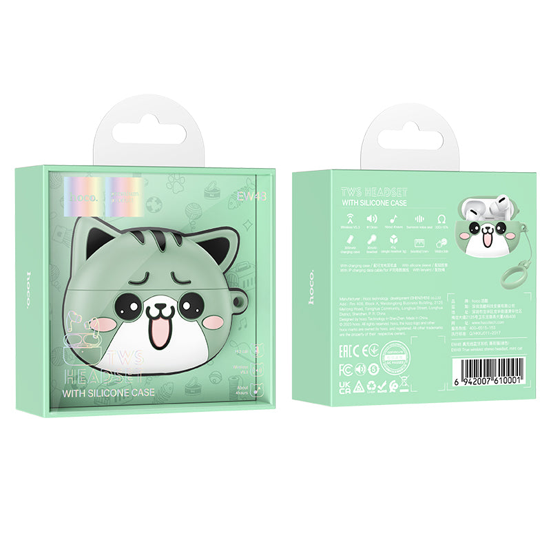 Hoco. EW48 Auriculares Inalámbricos Con Funda De Gato Sonriente