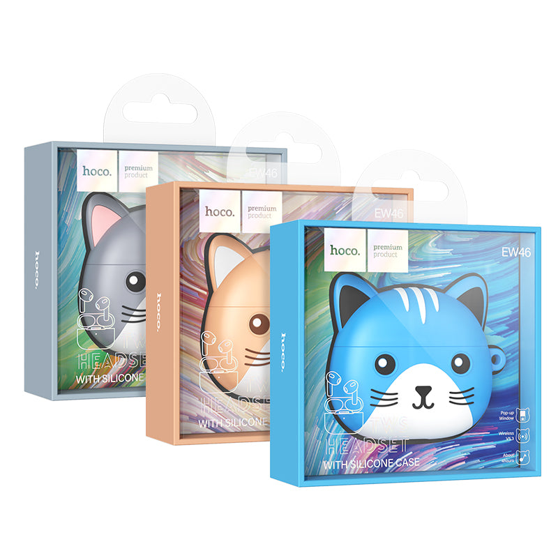 Hoco. EW46 Auriculares Inalámbricos Con Funda De Gato