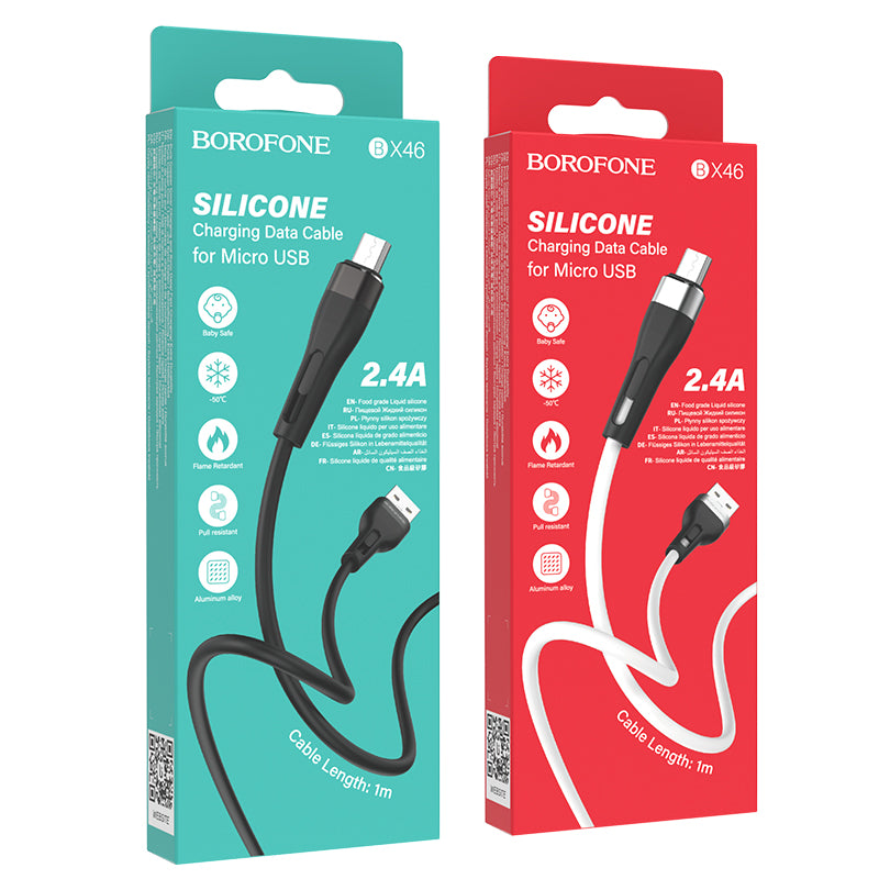 BOROFONE BX46 Cable Silicona MicroUSB 2.4A