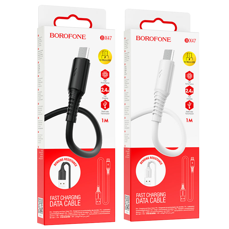 BOROFONE BX47 Cable Silicona MicroUSB 2.4A