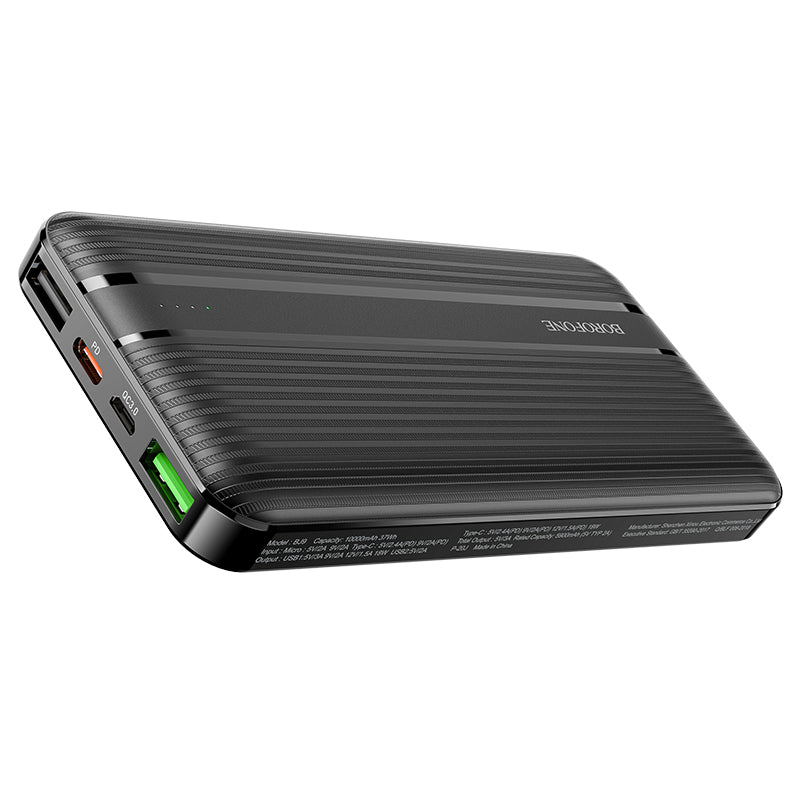 BOROFONE BJ9 Power Bank Con Salidas PD18W Type-C + QC3.0 USB De 10000mAh