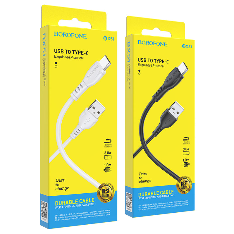 BOROFONE BX51 Cable Duradero Type-C 3.0A