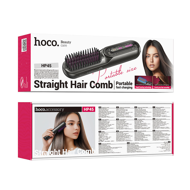 Hoco. HP45 Plancha de Pelo Portátil con Indicador Luminoso