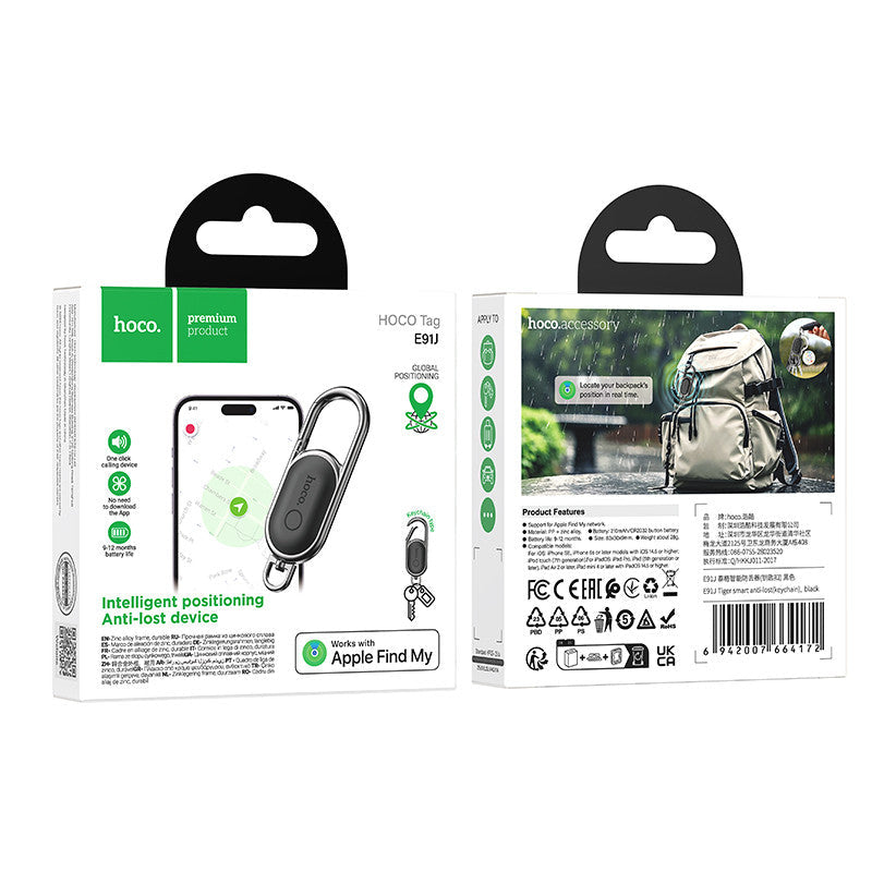 Hoco. E91J Localizador inteligente Bluetooth – Antipérdida para llaves, mochilas y maletas