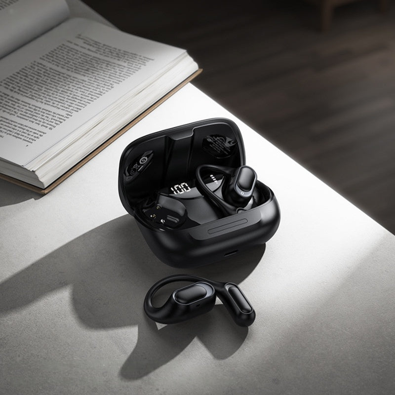 Auriculares Hoco EA11 Bluetooth 5.4 con Gancho – 8h + Estuche LED