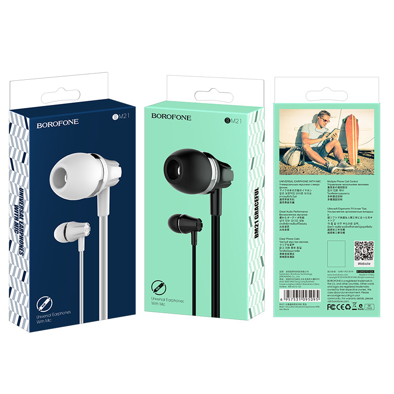 BOROFONE BM21 Auriculares Universales Elegantes Con Micrófono