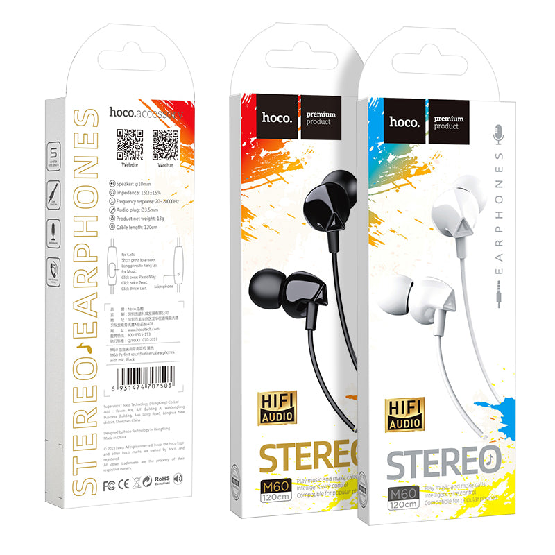 Hoco. M60 Auriculares Universales Con Micrófono