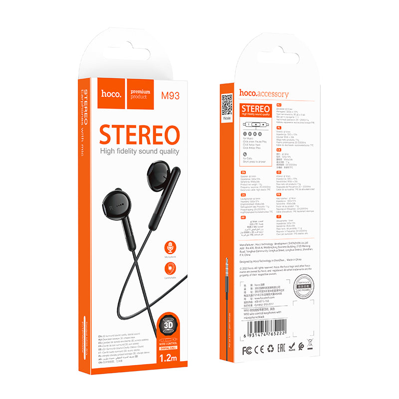 Hoco. M93 Auriculares De Control Por Cable Con Micrófono