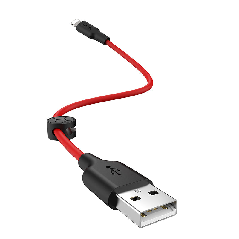 Hoco. X21 PLUS Cable De Carga De Silicona Lightning (iP) De 0.25M