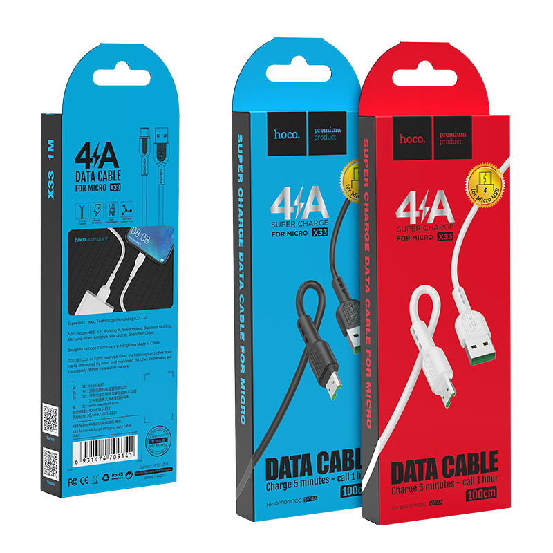 Hoco. X33 Cable De Datos De Carga Micro 4A