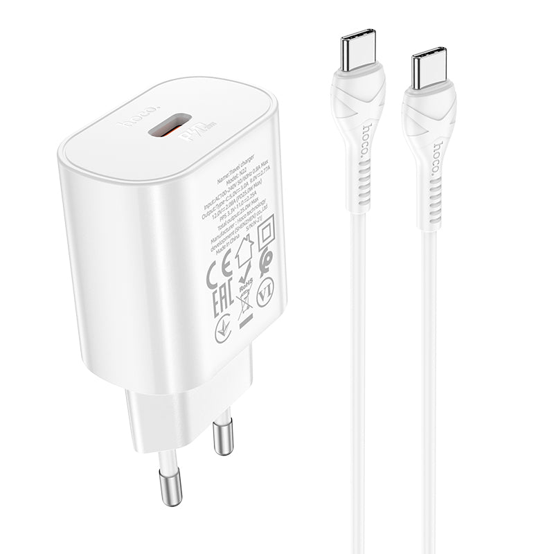 Hoco. N22 Cargadores PD25W Con Cable Tipo-C A Tipo-C