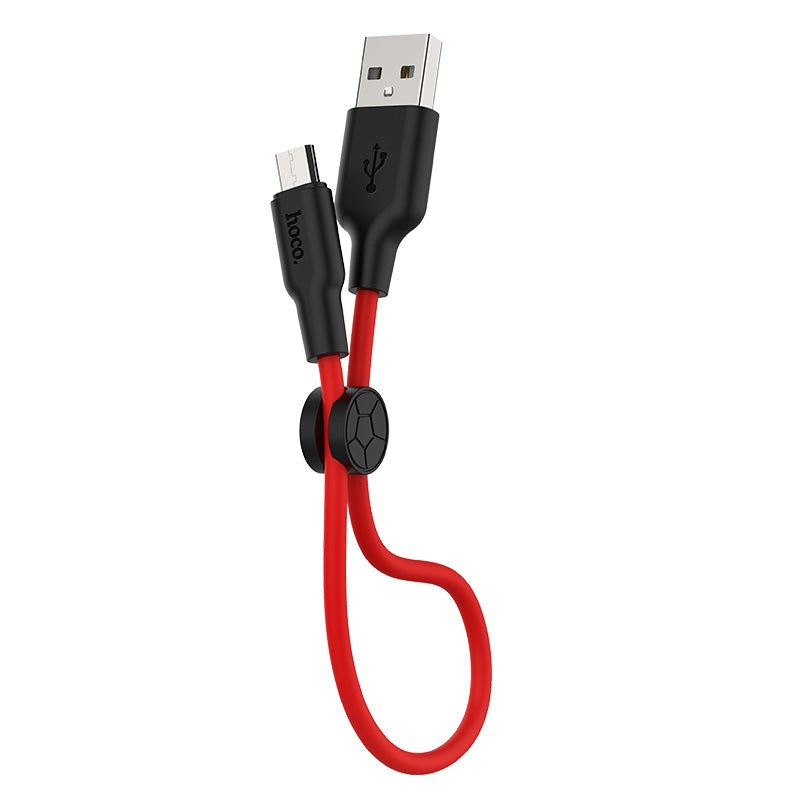 Hoco. X21 PLUS Cable De Carga De Silicona MicroUSB De 0.25M