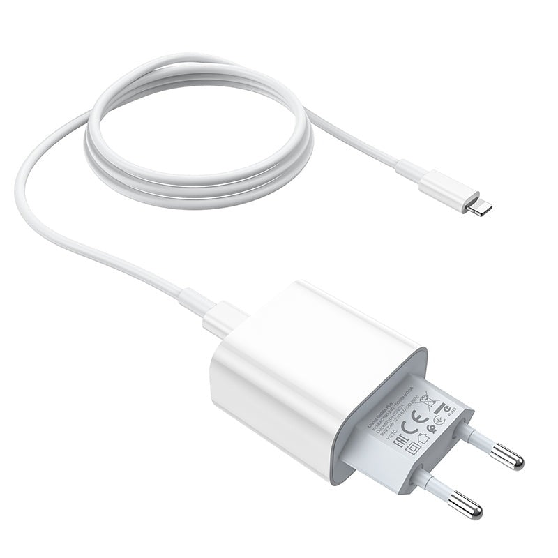BOROFONE BA38A Cargador Con Cable Type C A Lightning Plus Speedy PD20W