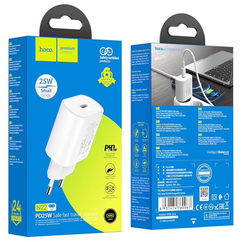 Hoco. N22 Cargador Enchufe PD25W