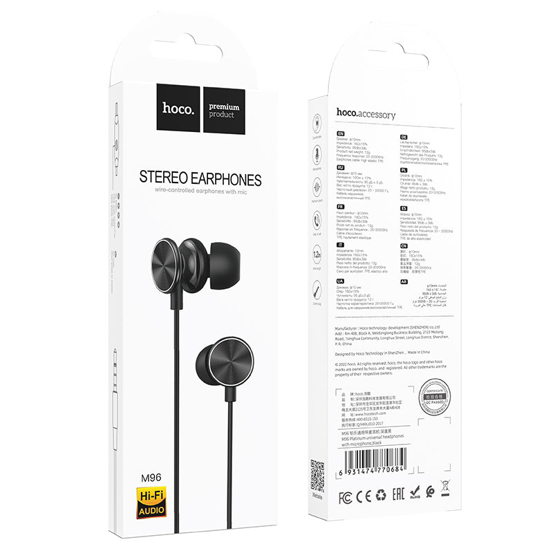 Hoco. M96 Auriculares Con Cable Y Micrófono