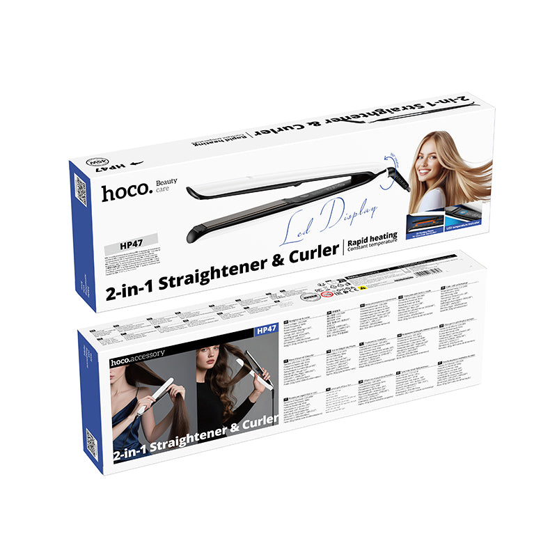 Hoco. HP47 Plancha de Pelo 2 en 1 con Pantalla LED
