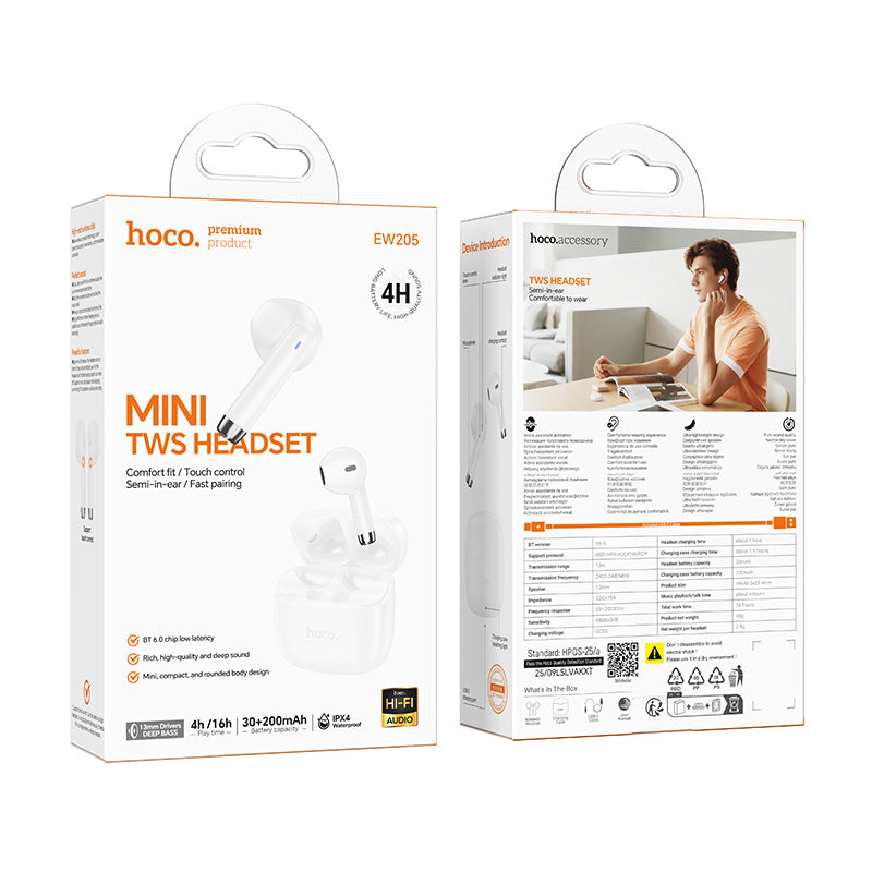 Hoco. EW206 Auriculares Inalámbricos TWS Bluetooth 6.0