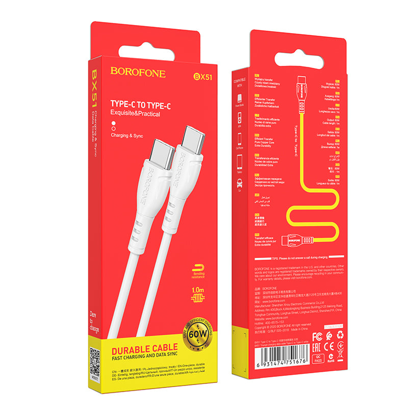 BOROFONE BX51 Cable Type-C A Type-C