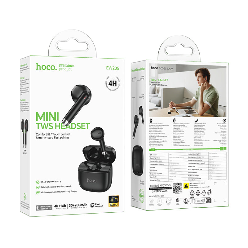 Hoco. EW206 Auriculares Inalámbricos TWS Bluetooth 6.0