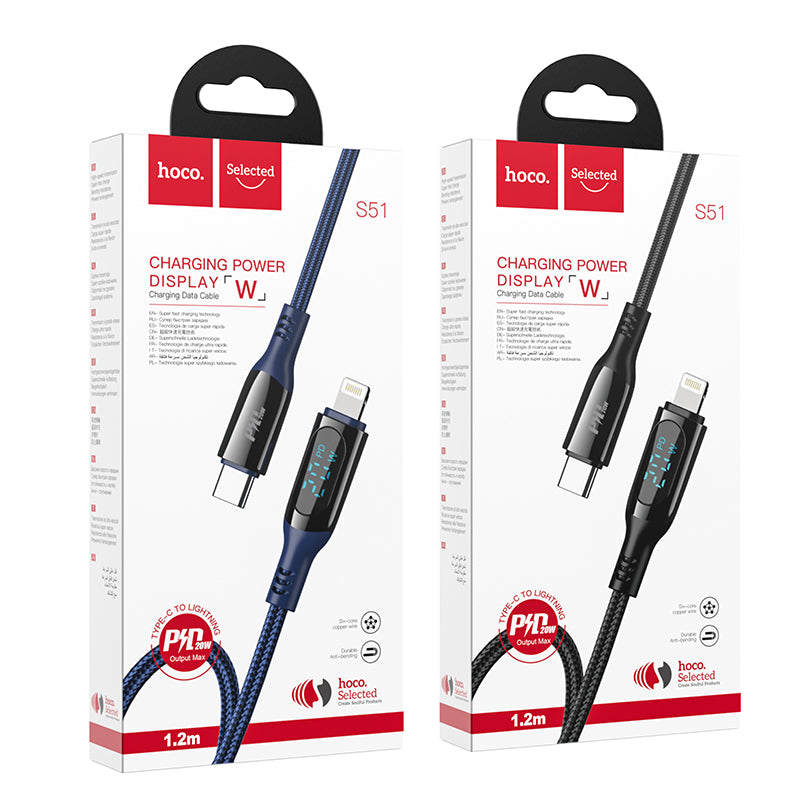 Hoco. S51 Cable De Datos De Carga Extrema 100W Para Tipo C A IPhone