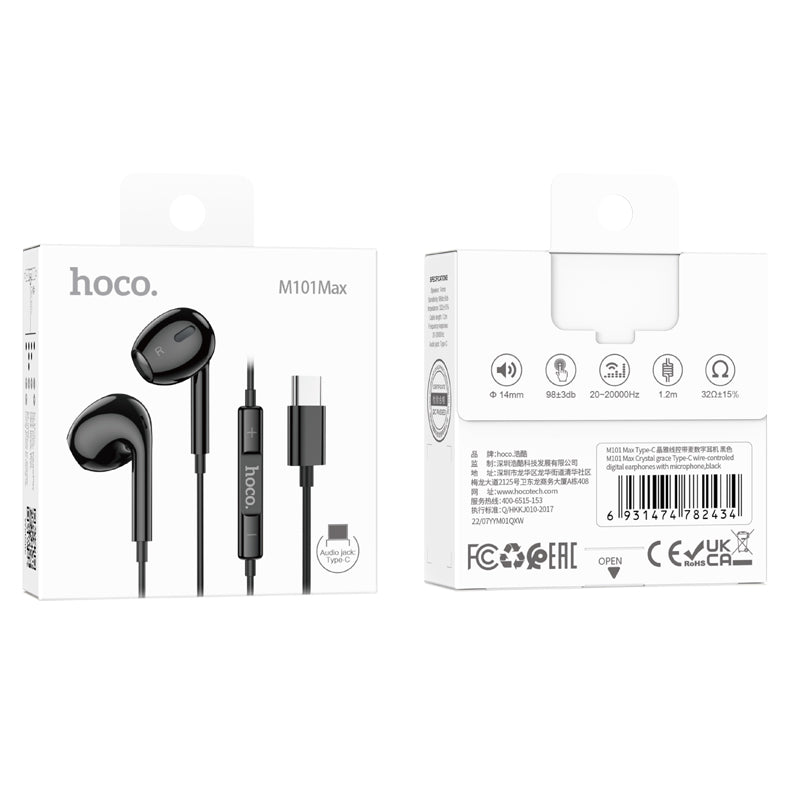 Hoco. M101 MAX Type-C Auriculares Con Cable