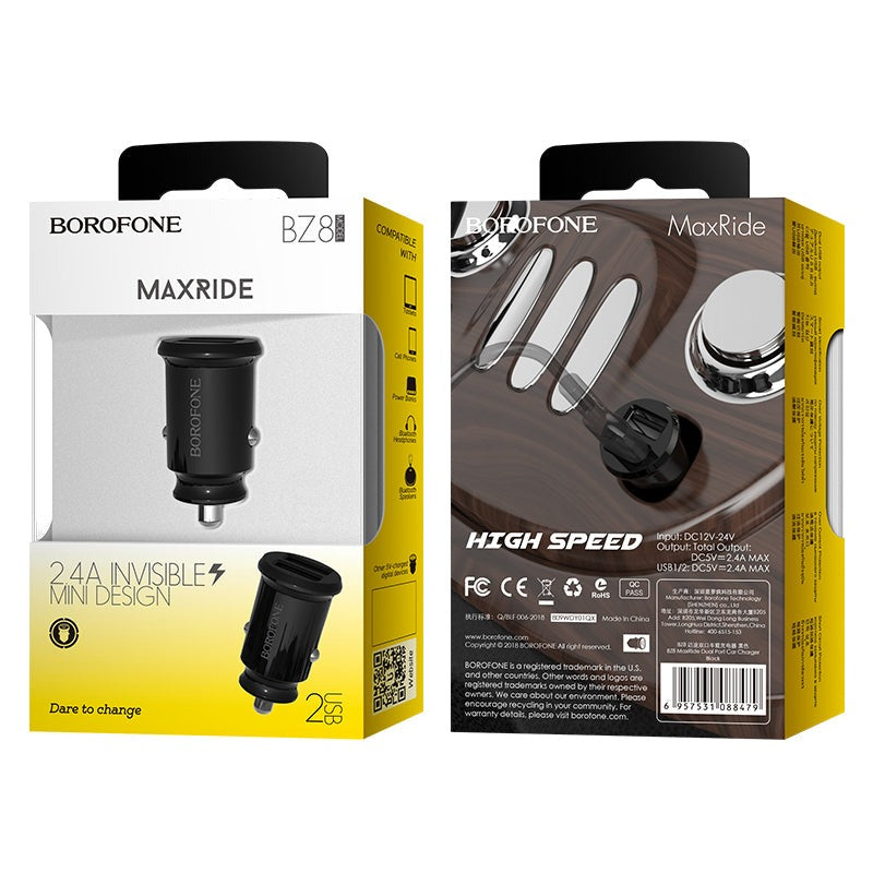 BOROFONE BZ8 Maxride Cargador De Coche De Dos Puertos