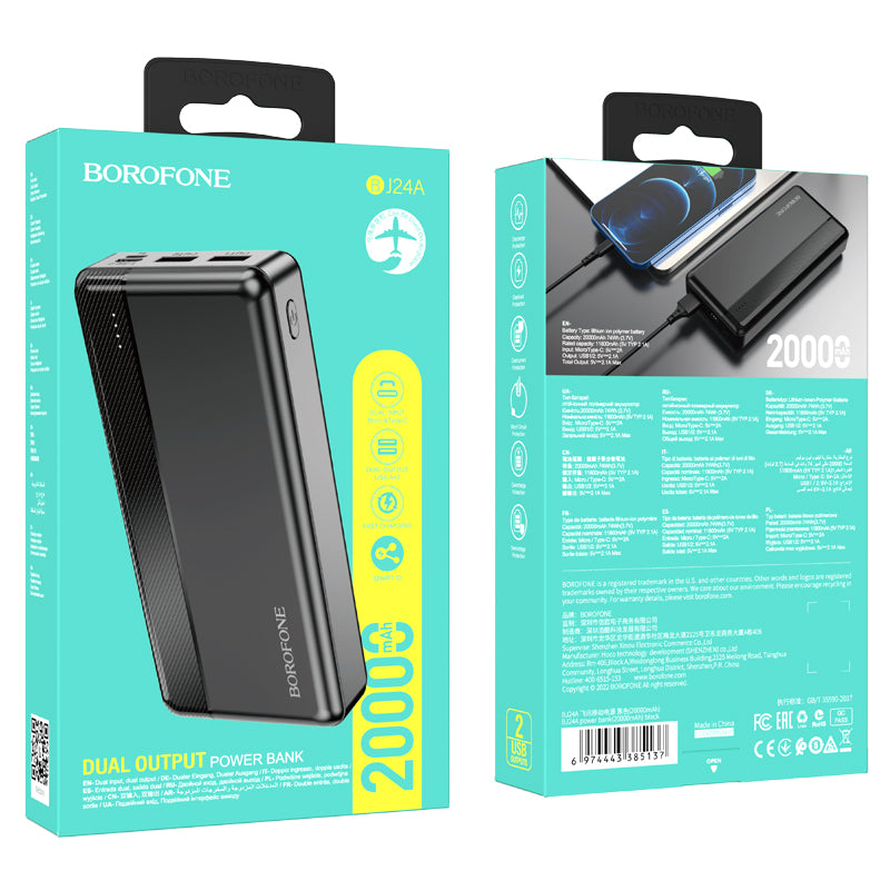 BOROFONE BJ24A Power Bank De 20000mAh