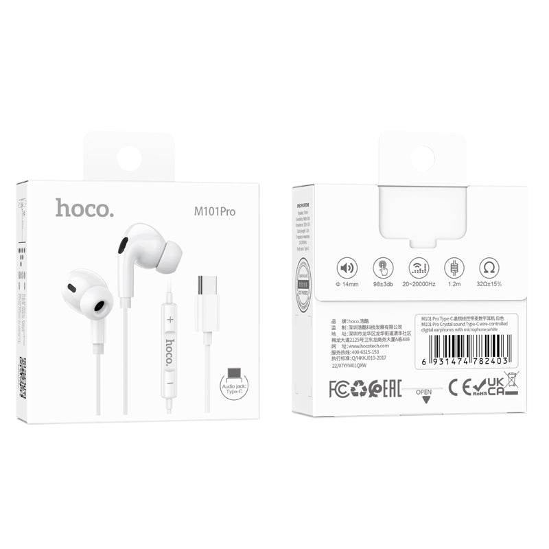 Hoco. M101 PRO Type-C Auriculares Con Goma