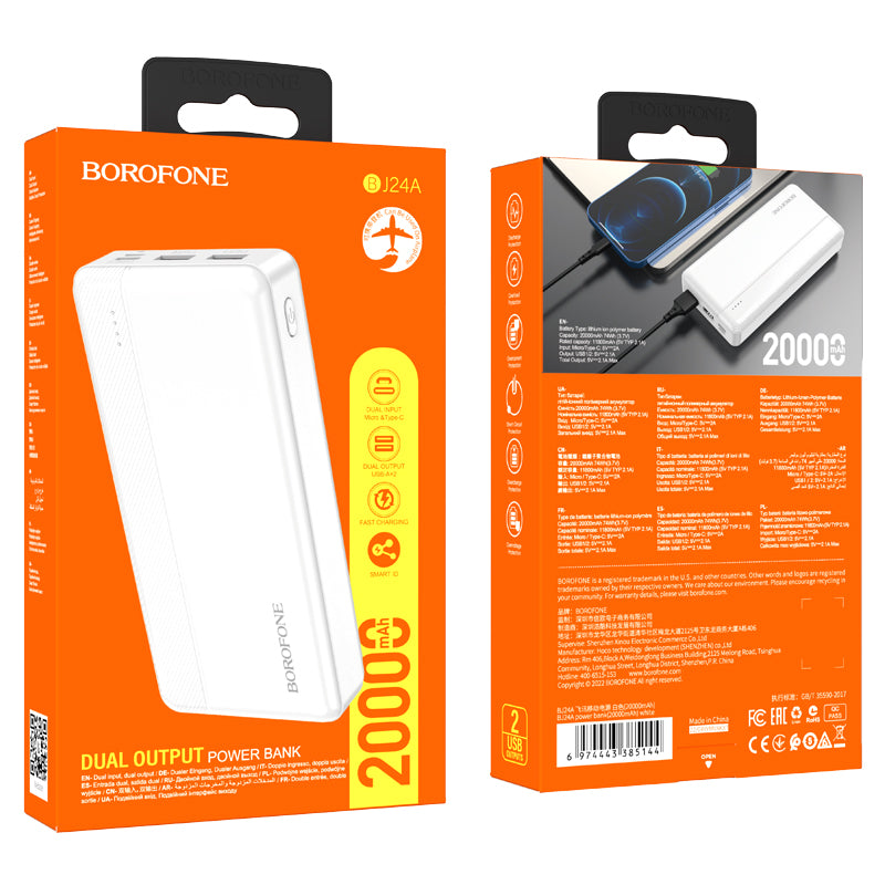 BOROFONE BJ24A Power Bank De 20000mAh