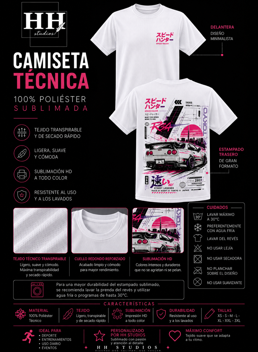Speed Racer Camiseta Técnica - HH Studios