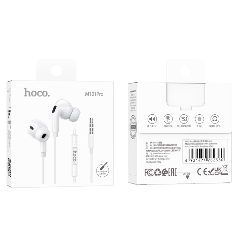 Hoco. M101 PRO Auriculares De Goma Con Entrada Jack