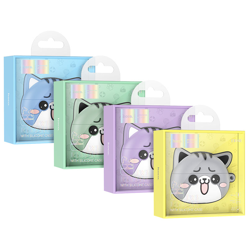 Hoco. EW48 Auriculares Inalámbricos Con Funda De Gato Sonriente