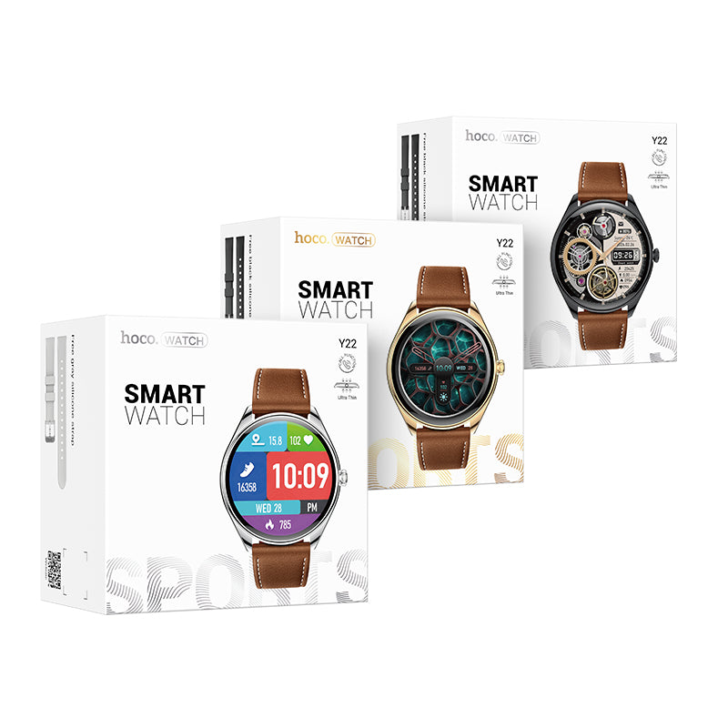 Hoco. Y22 Smartwatch con pantalla 1.43″ AMOLED – Bluetooth, llamadas y monitoreo deportivo