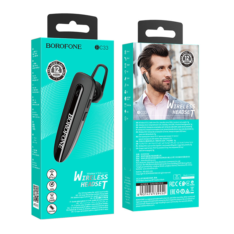 BOROFONE BC33 Auriculares Bluetooth Profesionales Básicos