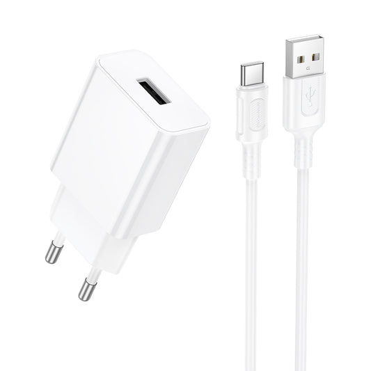 Borofone. BA110A Cargador USB con Cable Type-C