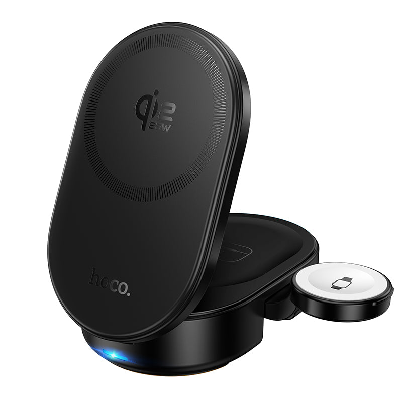 Hoco. CQ23 Cargador Inalámbrico Qi2.2 3 en 1 de 25W