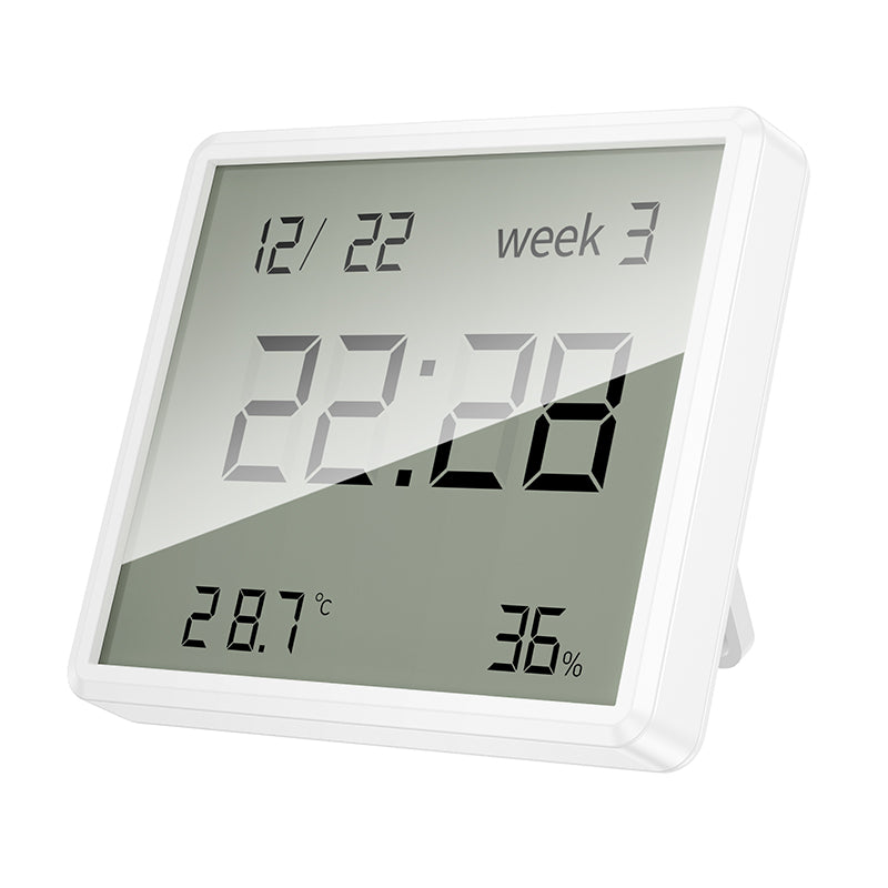 Hoco. HX41 Reloj Termómetro e Higrómetro Interior con Pantalla LCD