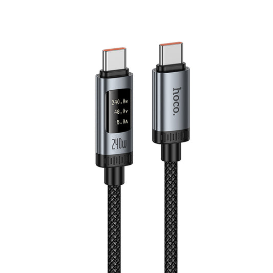 Hoco. U148 Cable USB-C a USB-C Carga Rápida 240W con Pantalla OLED