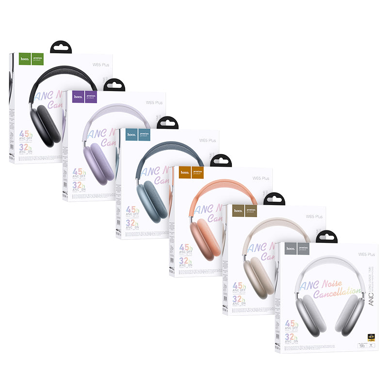 Hoco. W65 PLUS Auriculares Bluetooth 5.4 con ANC – Over-Ear