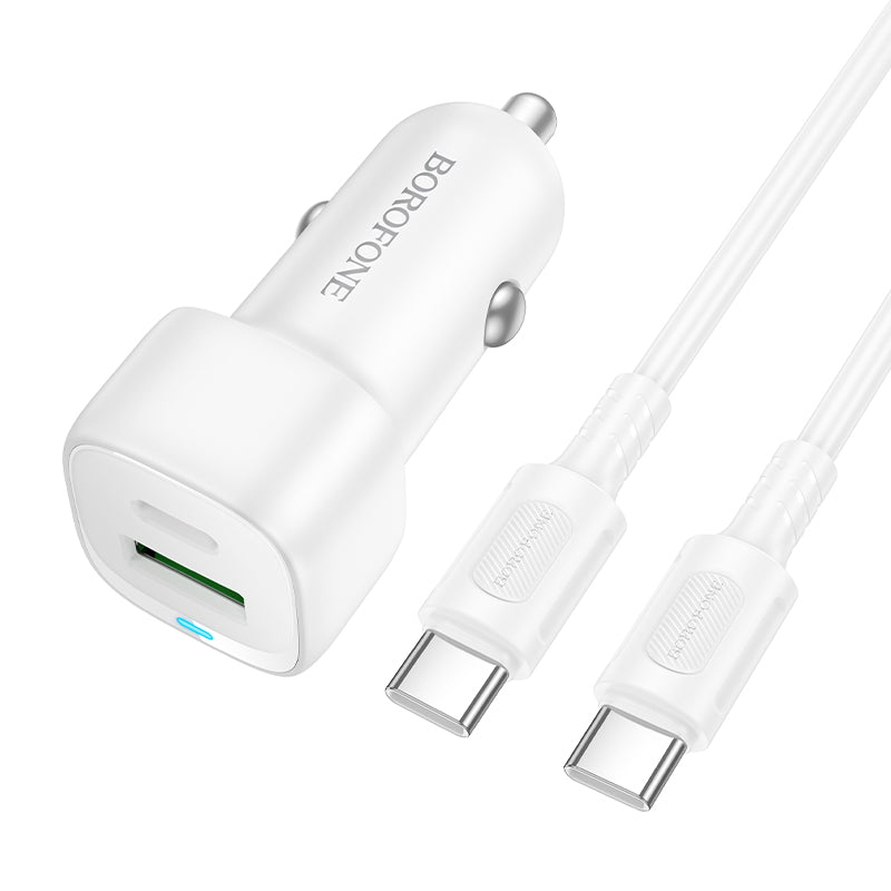 Borofone. BZ34B Cargador de Coche PD38W + QC3.0 con Cable C-C