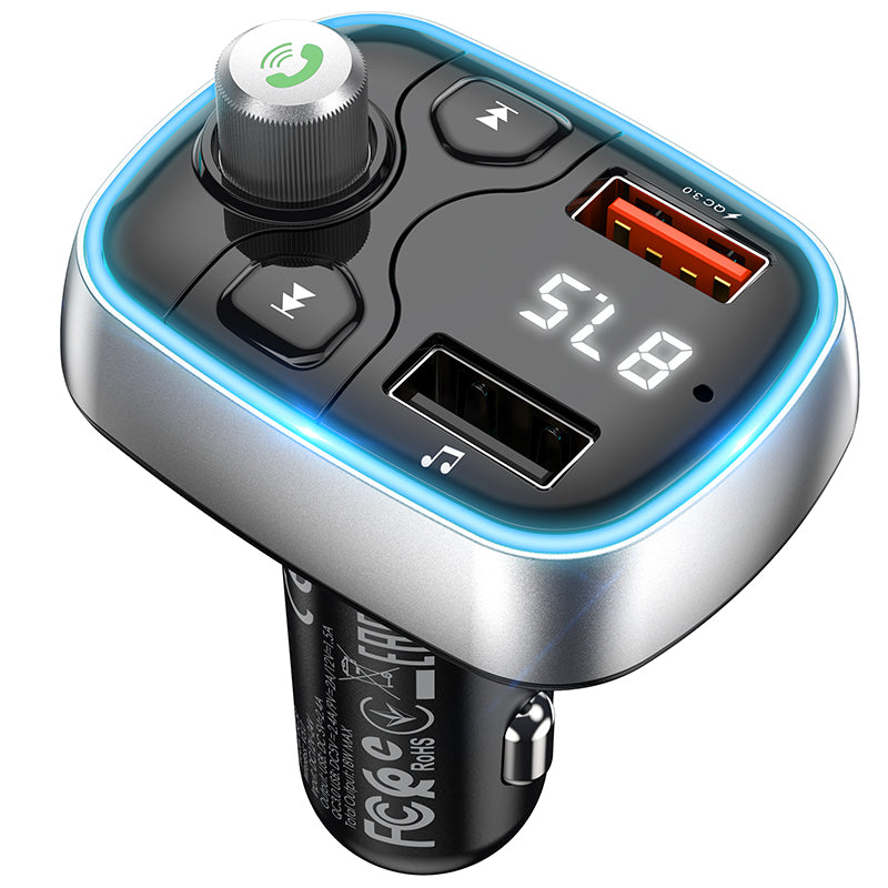 BOROFONE BC32 Transmisor FM Bluetooth Para Coche 2 Puertos USB+QC3.0