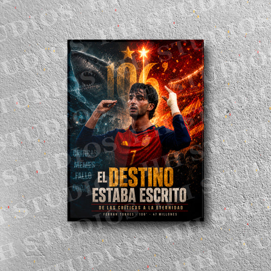 Ferrán Torres Póster Metal Personalizada - HH Studios