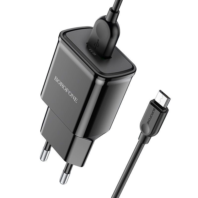 BOROFONE BA59A Cargador Rápido Qc 3.0 Con Cable Micro Usb