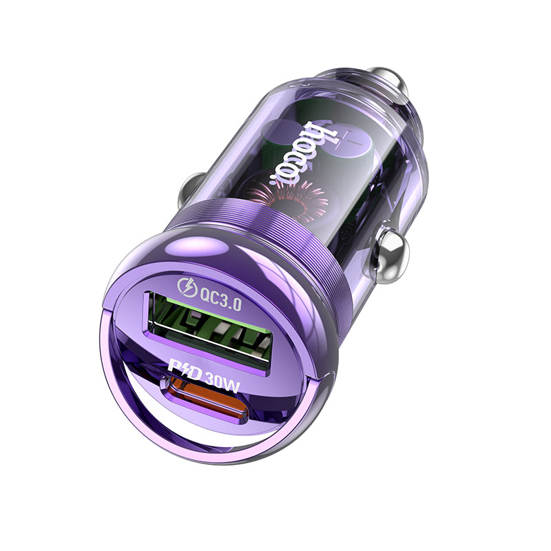 Hoco. Z53 Cargador De Coche Con Doble Puerto PD30W+QC3.0