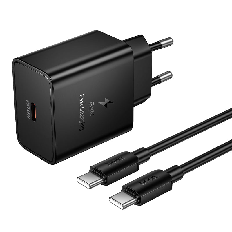 Hoco. N77 Cargador Completo PD45W USB-C con Cable C-C