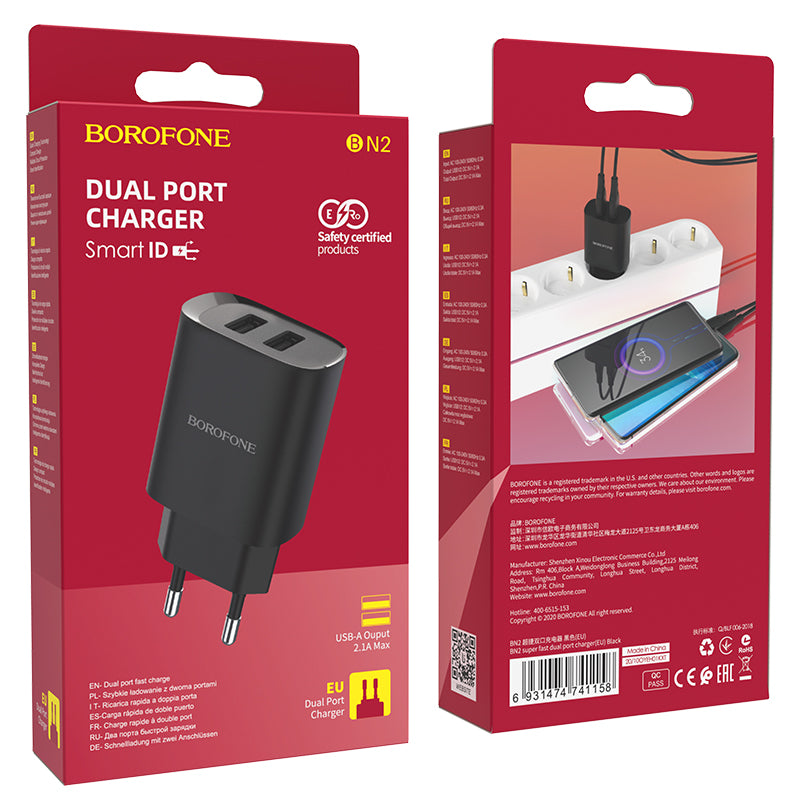 BOROFONE BN2 Cargador De Doble Puerto USB